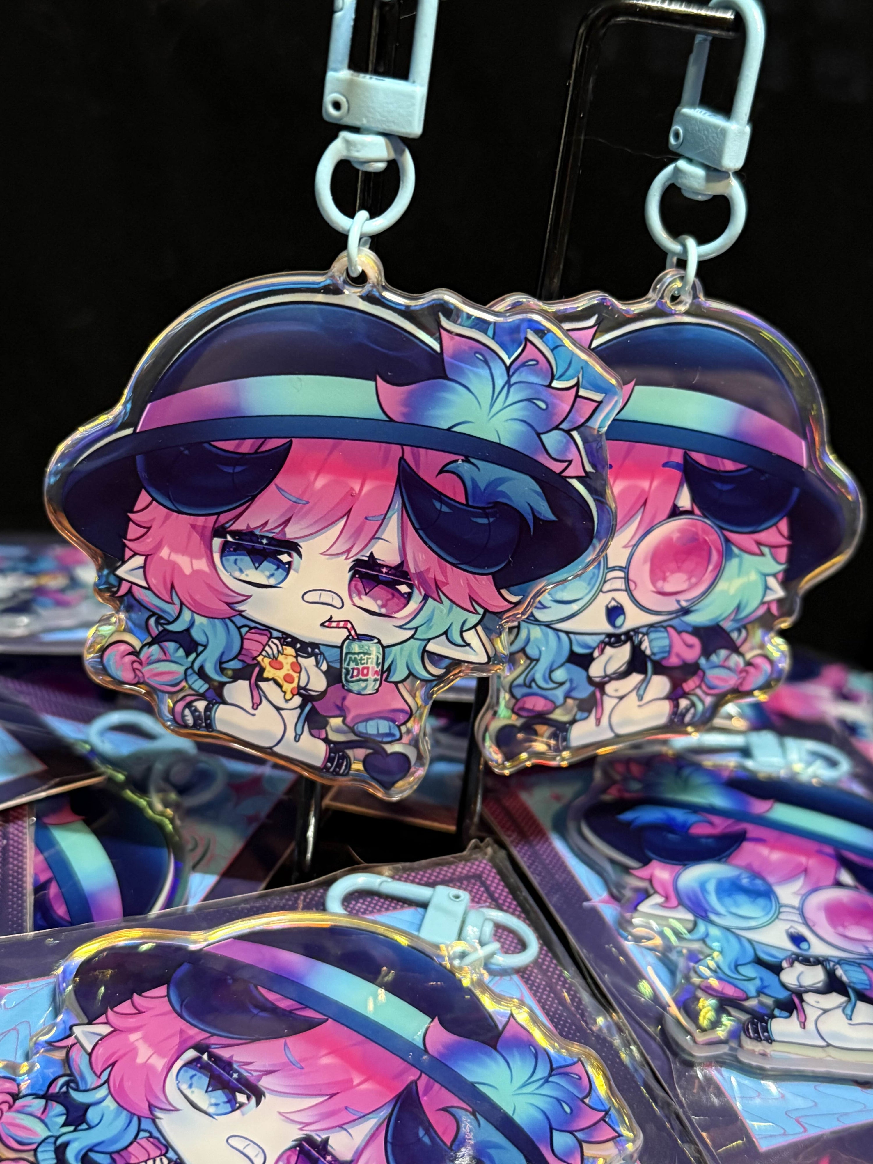 3" SUMMER FREAMER ✦ RAINBOW ACRYLIC KEYCHAIN