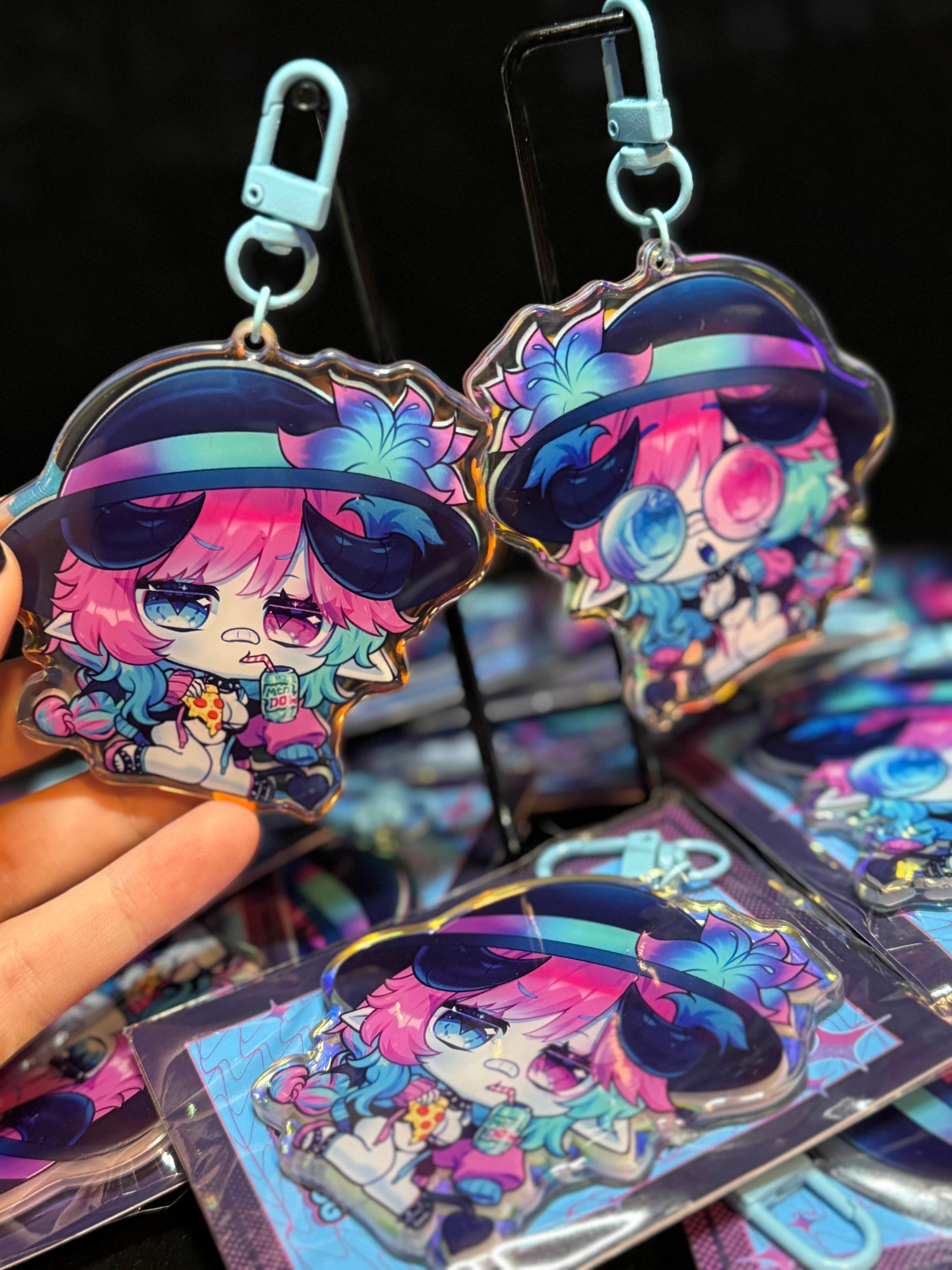 3" SUMMER FREAMER ✦ RAINBOW ACRYLIC KEYCHAIN