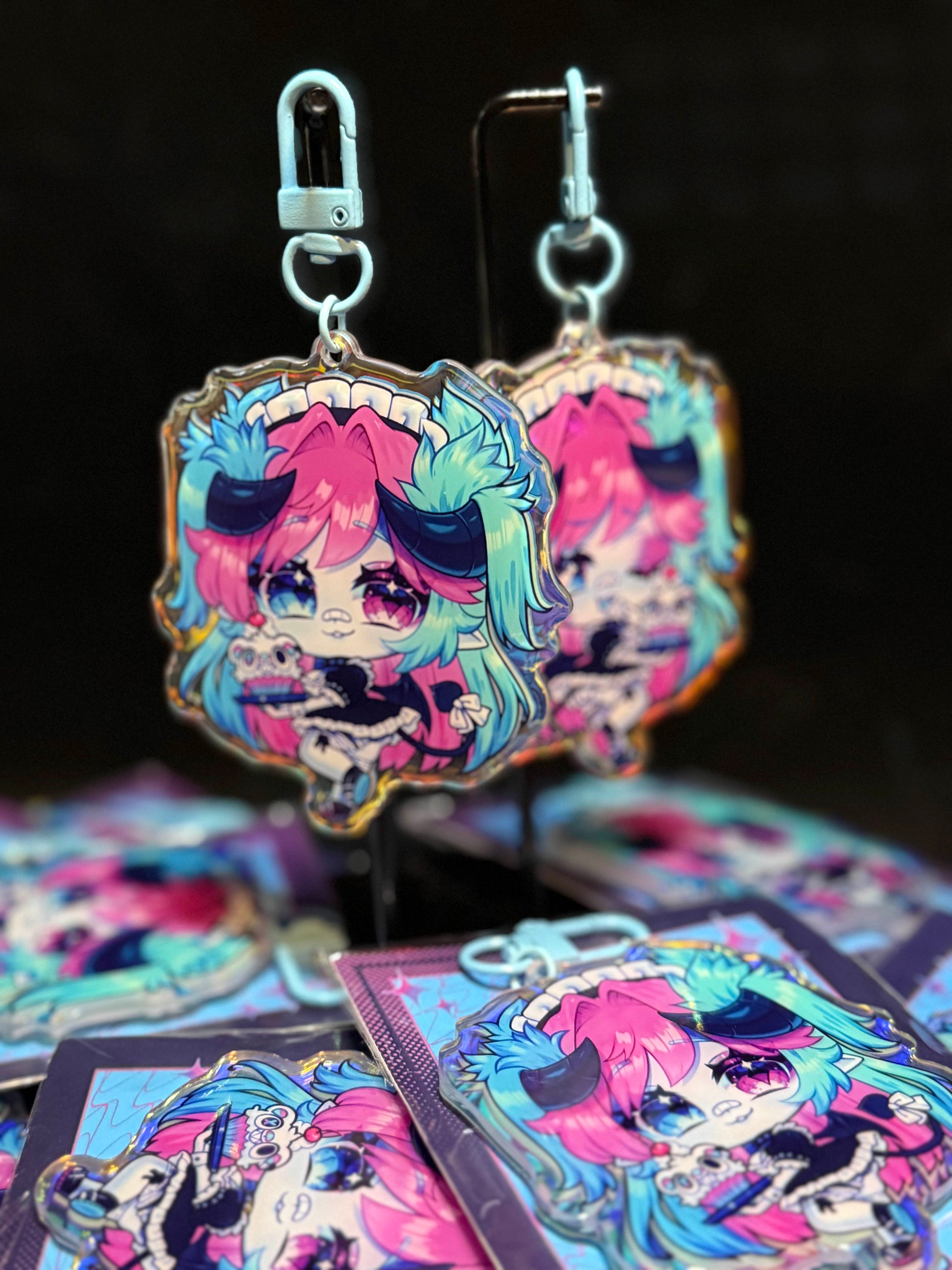 3" MAID FREAM ✦ RAINBOW ACRYLIC KEYCHAIN