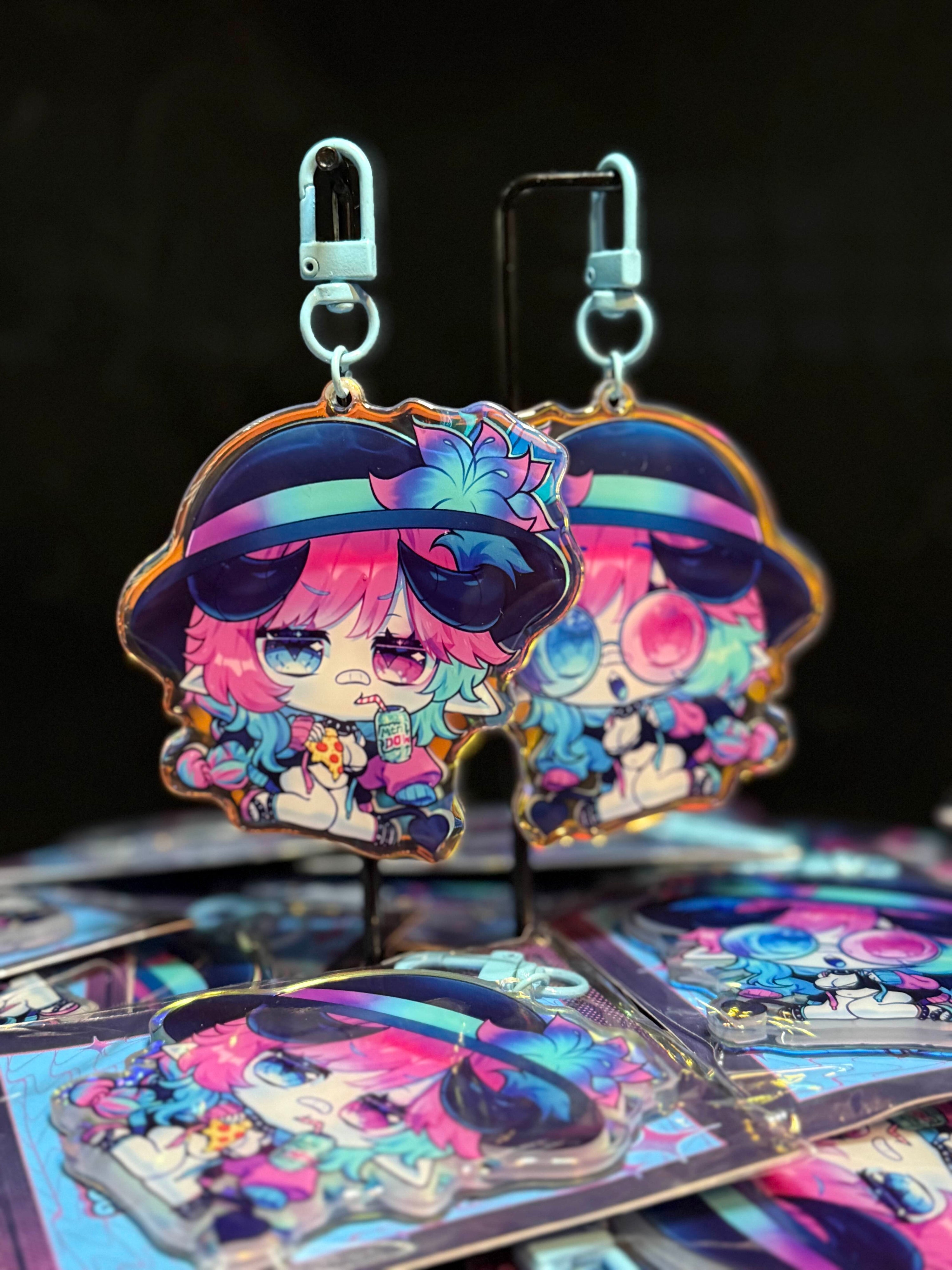 3" SUMMER FREAMER ✦ RAINBOW ACRYLIC KEYCHAIN