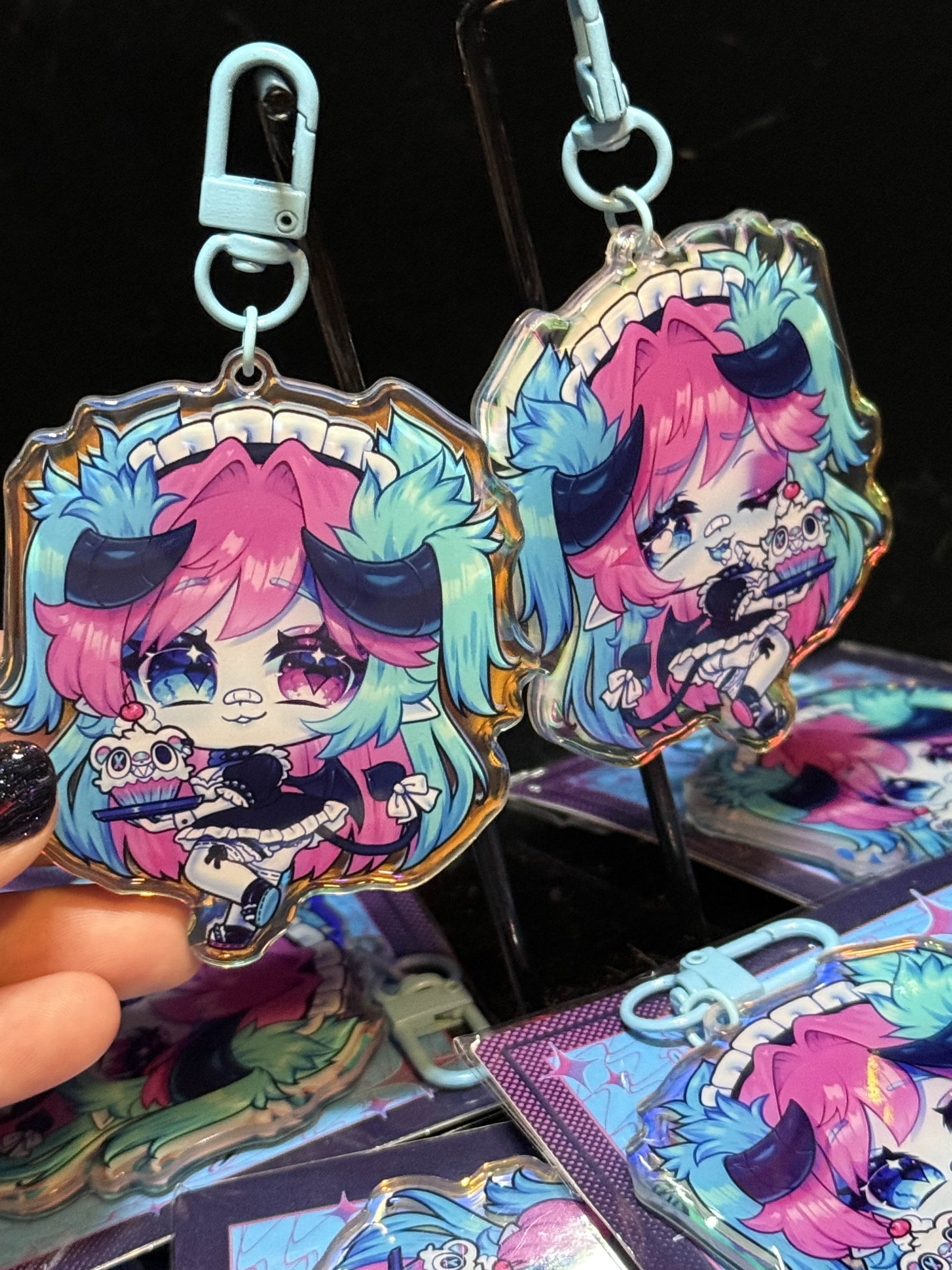 3" MAID FREAM ✦ RAINBOW ACRYLIC KEYCHAIN